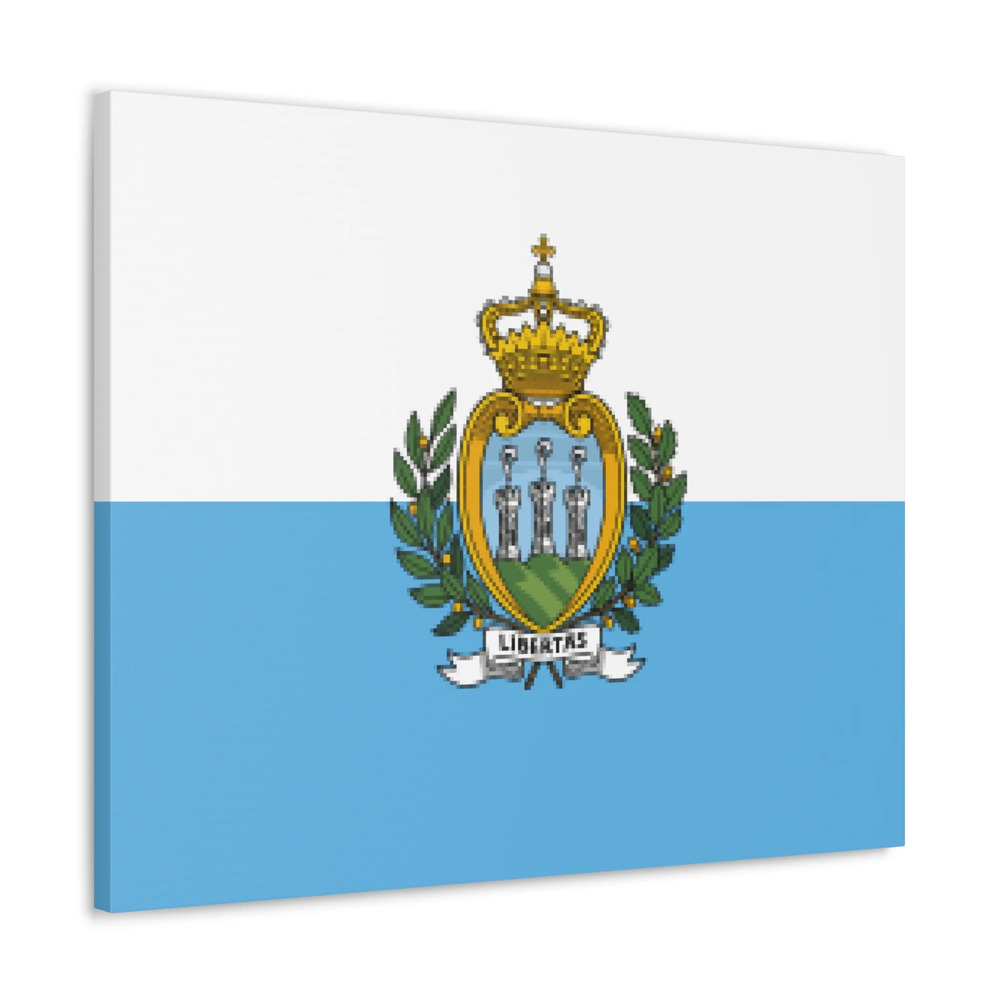 San Marino Country Flag Canvas Vibrant Wall Art Unframed Home Decor